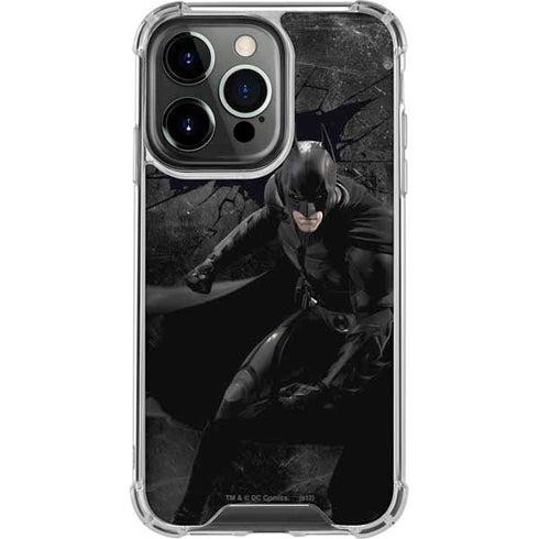 DC Comics Batman The Dark Knight Action pose iPhone 14 Pro Clear Case